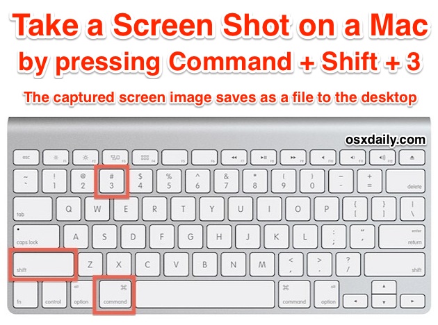 key board short cuts for screenshot mac